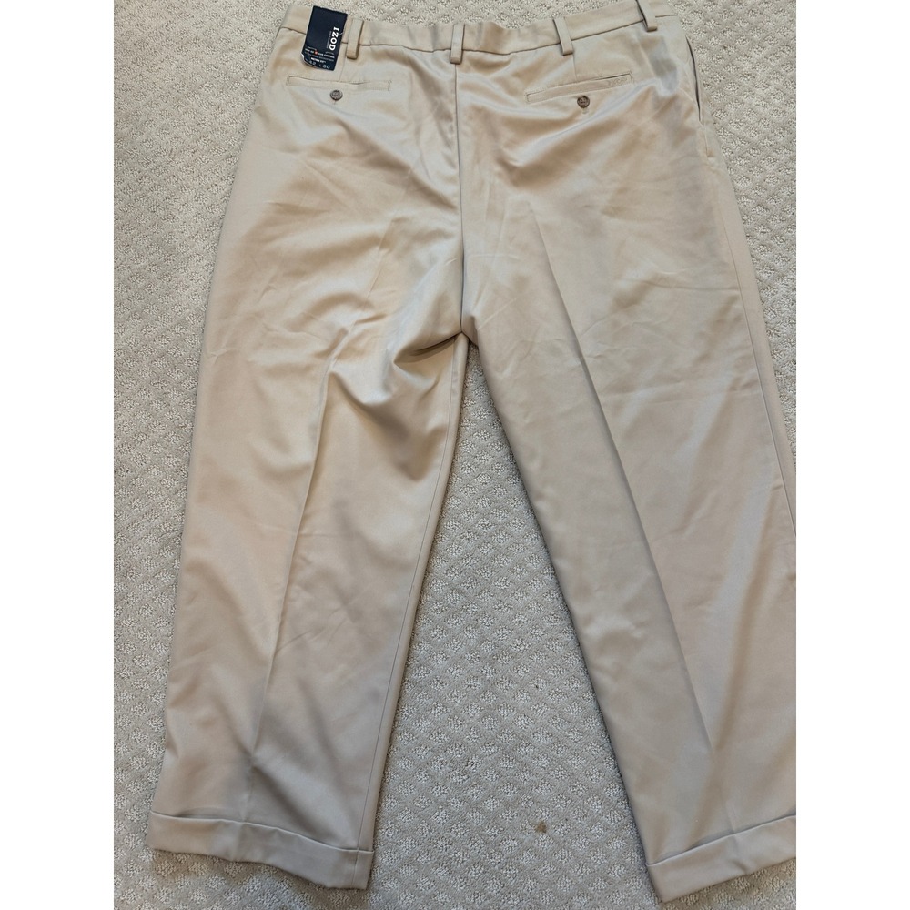 IZOD Golf Classix Metrix Fit Men's Beige Golf Pants W42 L30‎ UPF 50 NWT